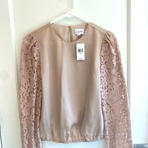 Brand new 100% silk blush top